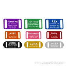 Slide-On Pet ID Tag Collar Tag 9 Colors